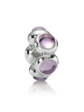Pandora Retired Sterling Silver Amethyst Cabochon Bead - 790538AM